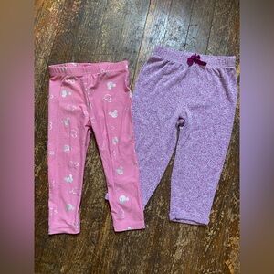 Pink & Purple Girls' Legging & Joggers size 18months